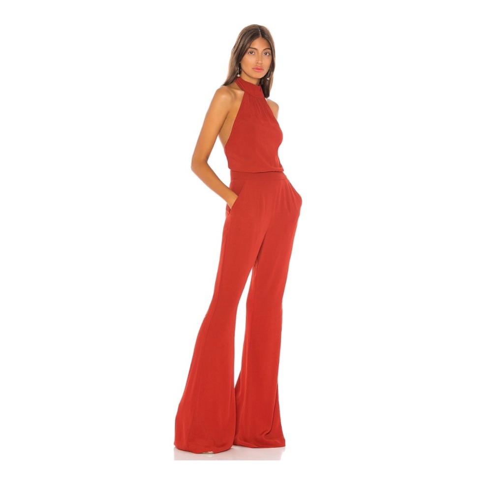 Red Backless Flynn Skye Jumpsuit XS